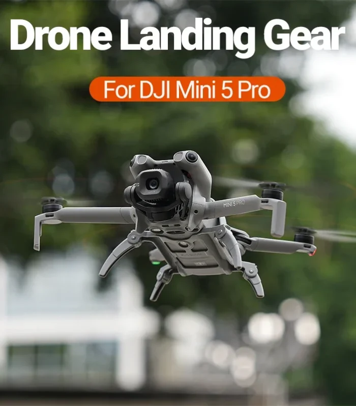 Foldable Landing Gear for DJI Mini 5 Pro Drone - Height Extended