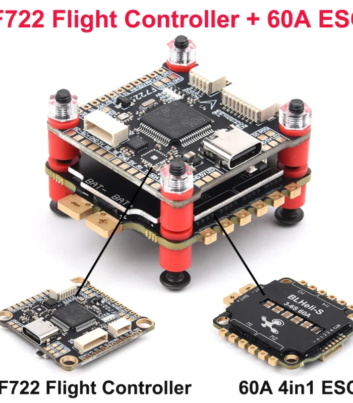 FPV Drone Stack: F405/F722 FC + 60A 4in1 BLHeli_S ESC